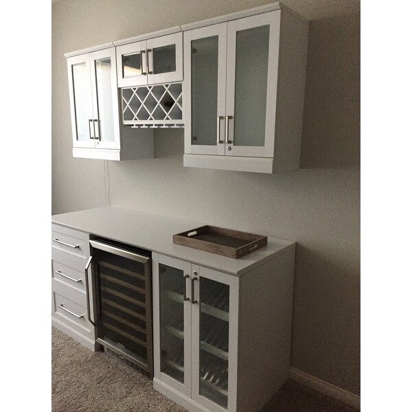 Top Product Reviews For Newage Home Bar 72 Inch White 6 Piece Shaker Style Cabinet Set 12187617 Overstock