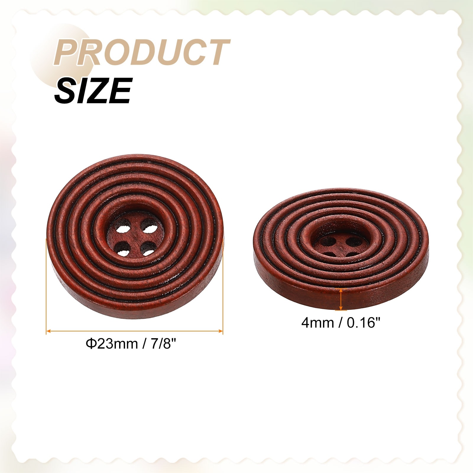 DIY Sewing Buttons Wooden Round Flat Craft Replacement Button for Sewing Clothing Crafts