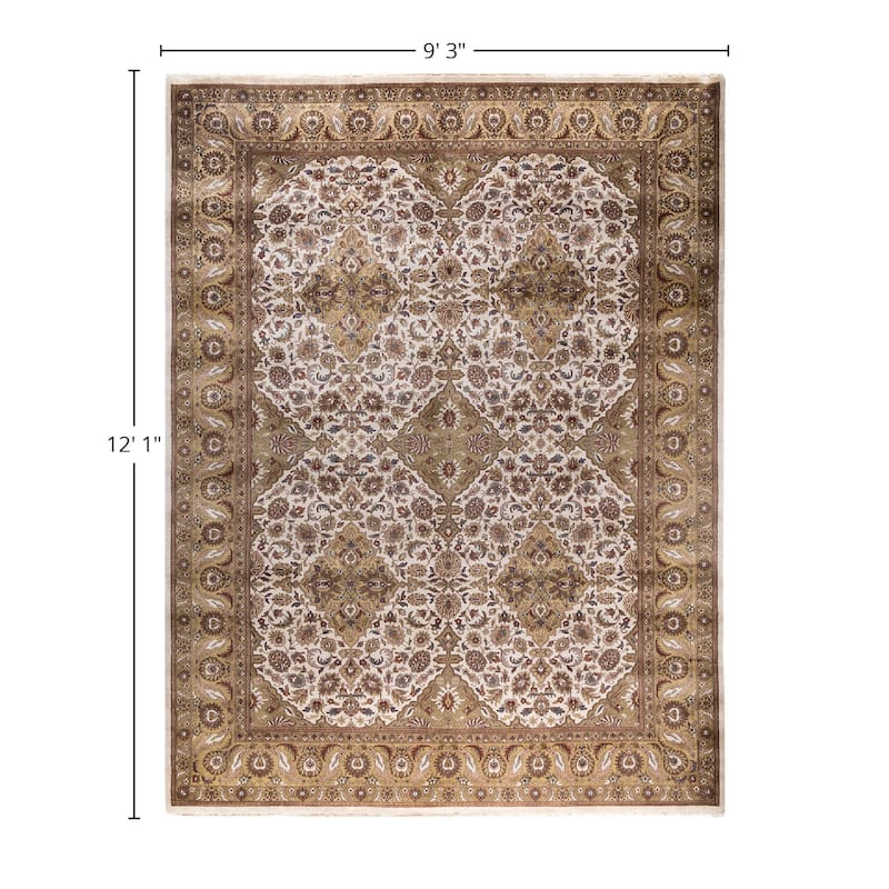 Kashan One-of-a-Kind Hand-Knotted Area Rug, Brown - 9' 3" x 12' 1"
