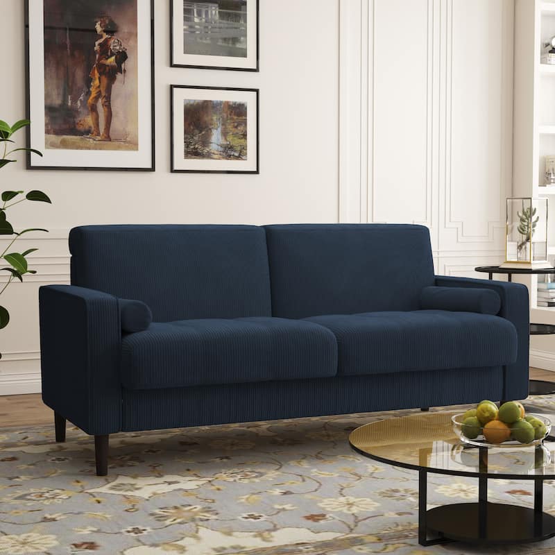 63.3W Living Room Corduroy Loveseat Sofa