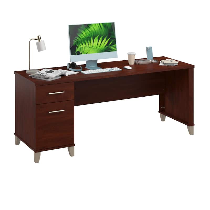 Bush Furniture Somerset 72W Office Desk with Storage Drawers - Hansen Cherry