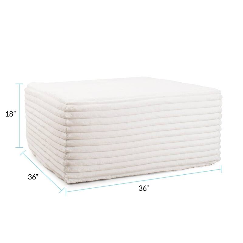 Universal Square Ottoman Shar Pei White