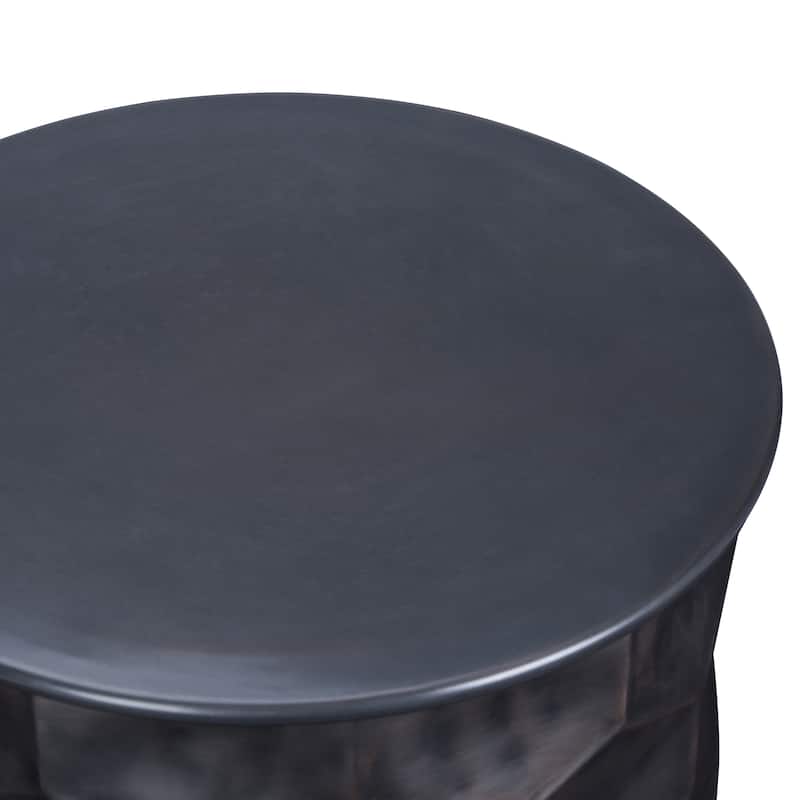 WYNDENHALL Kacey Industrial 17 inch Wide Metal Storage Accent Side Table, Fully Assembled