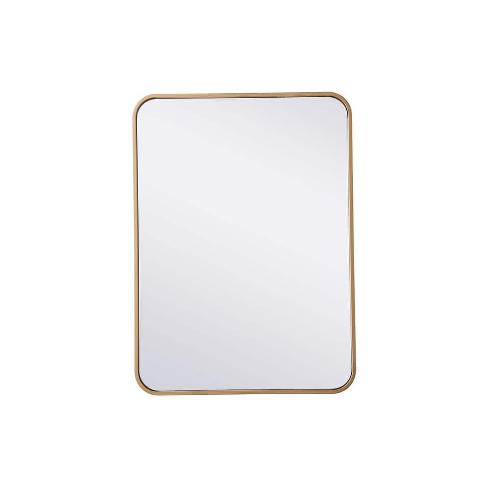 Ezra Soft Corner Metal Rectangular Mirror
