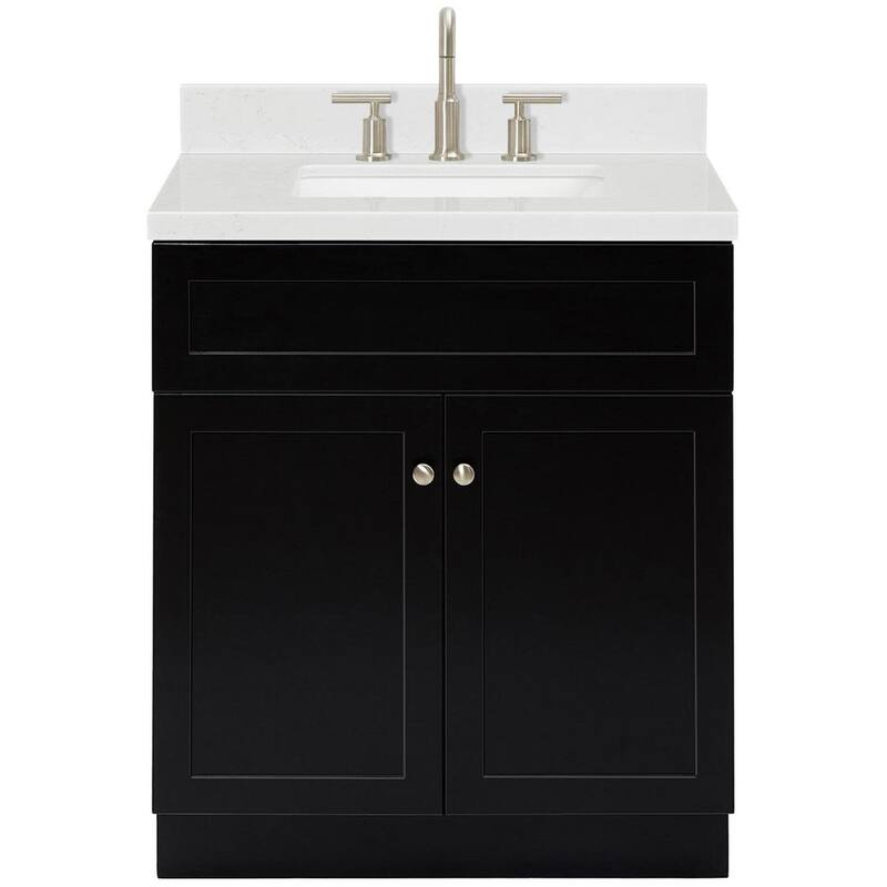 Ariel F030SCQRVO Hamlet 30" Free Standing Single Basin Vanity Set with - Black