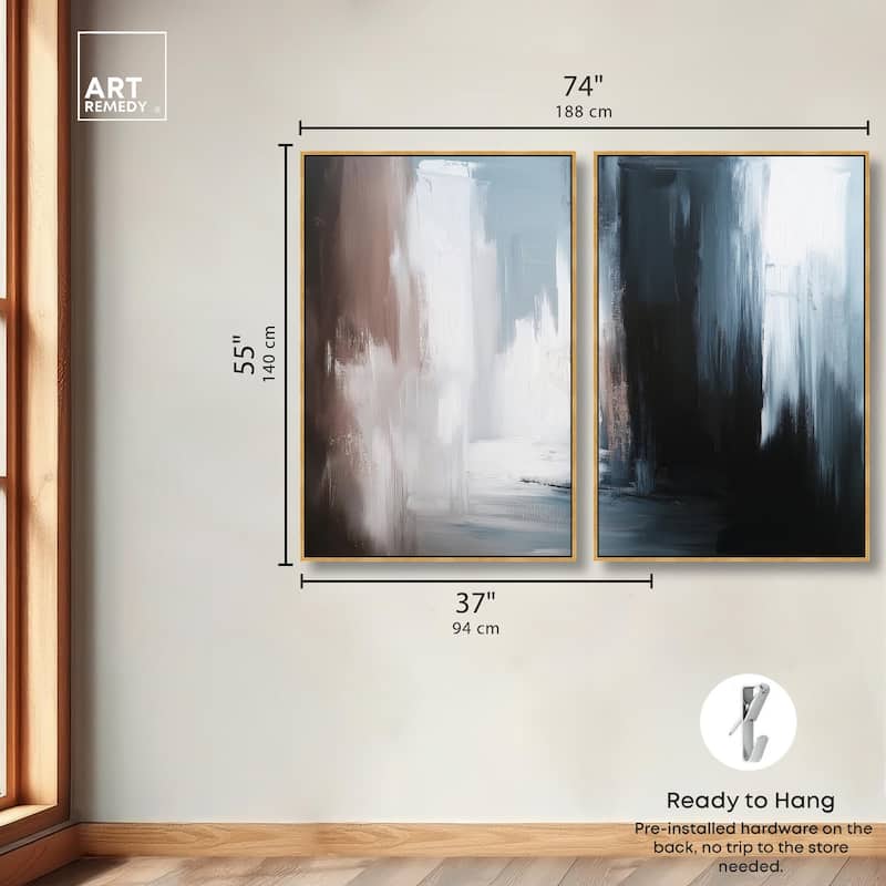 Chiaroscuro Canvas Set of 2 by Art Remedy