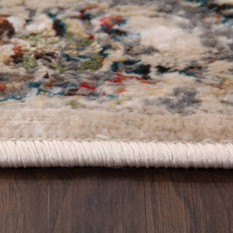Vintage Distressed Medallion Indoor Area Rug or Runner by Superior