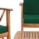 preview thumbnail 8 of 117, SAFAVIEH Fontana 4-piece Acacia Solid Wood Outdoor Conversation Patio Set