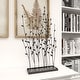 preview thumbnail 10 of 19, Black Metal Floral Decorative Sculpture with Loose Stones