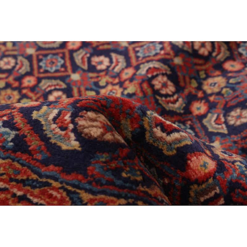ECARPETGALLERY Hand-knotted Andelz Navy Wool Rug - 5'4 x 10'0