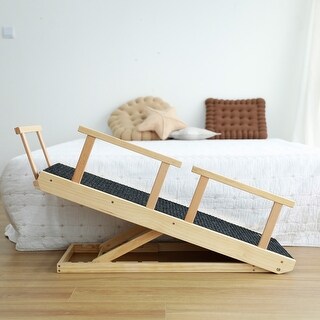 Internet's Best Adjustable Pet Ramp Foldable Wooden Ramp - Height 9.3 ...