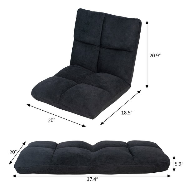 Adjustable Recliner Futon Memory Foam Armless Floor Ergonomic Chair