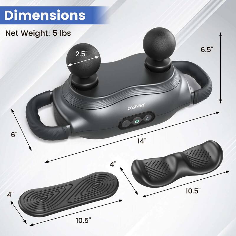 Costway Massage Gun Deep Tissue Multipurpose Electric Massager with 3 - See Details