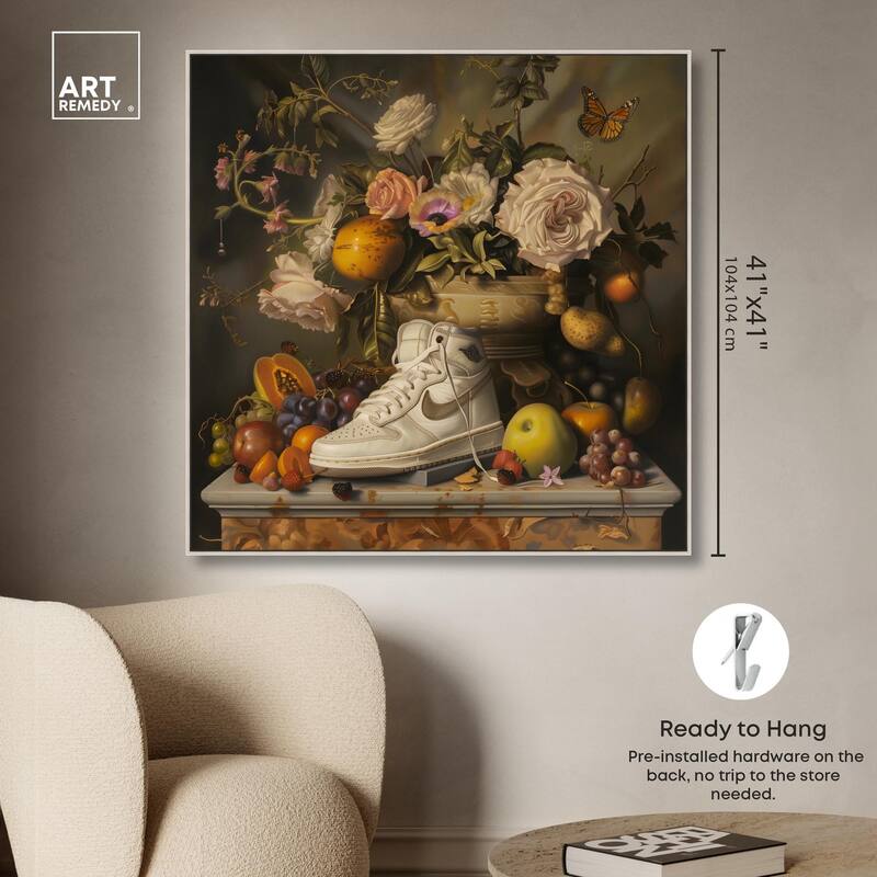 Classical Still Life Sneaker Canvas by Art Remedy