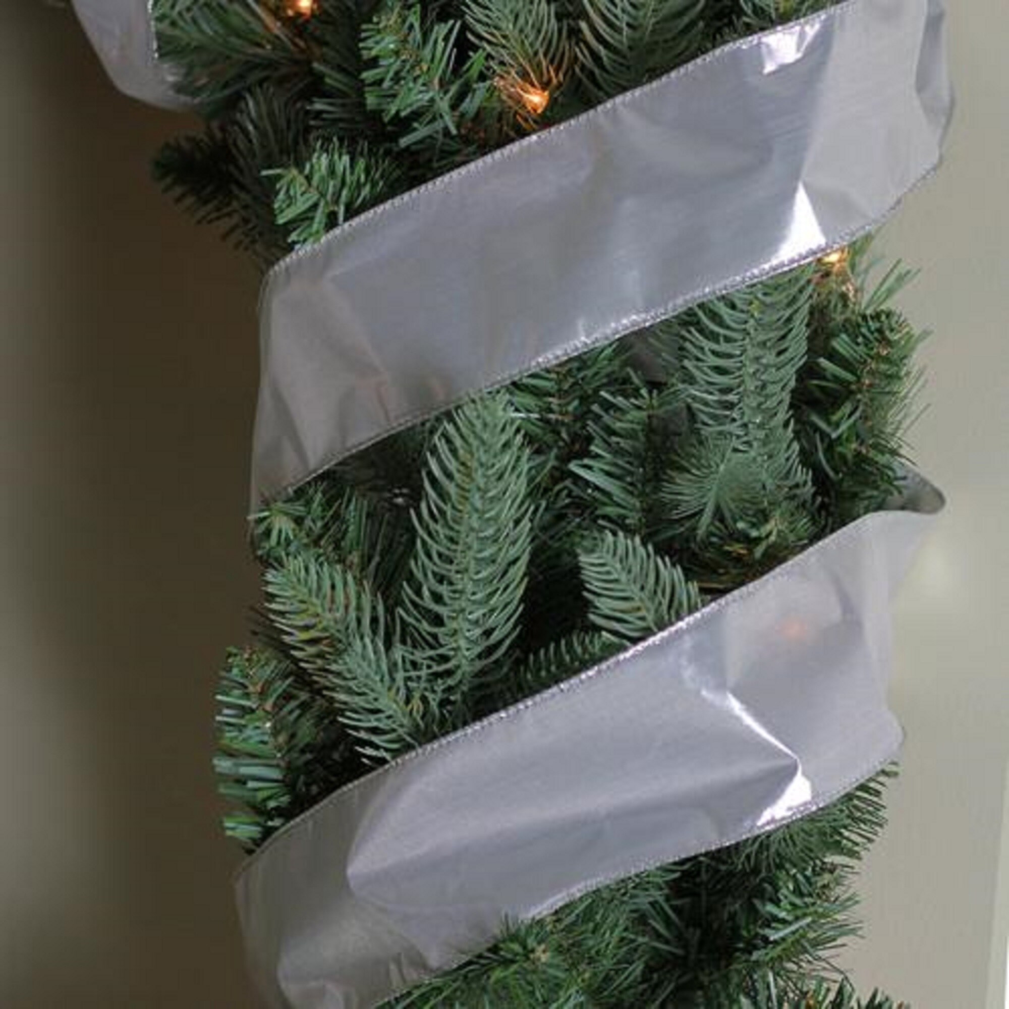 Shop Silver Solid Christmas Wired Craft Ribbon 2 5 X 10 Yards Overstock 17977103