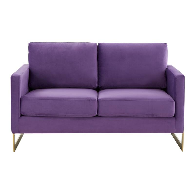 Lincoln Velvet 2-Seater Sofa with Foam Cushions Pocket Spring Stainless Steel Base Removable Cushion Fully Assembled