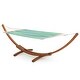 preview thumbnail 30 of 28, Grand Cayman Hammock Fabric (NO STAND) by Christopher Knight Home Blue Green Stripe