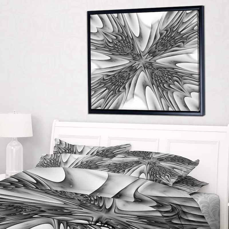 Designart "Fractal 3D Magical Depth" Abstract Framed Canvas Art Print