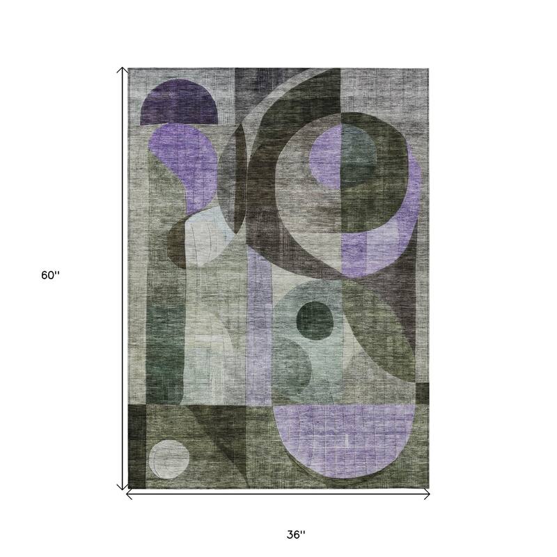 HomeRoots Geometric Transitional Rectangle Outdoor Rug