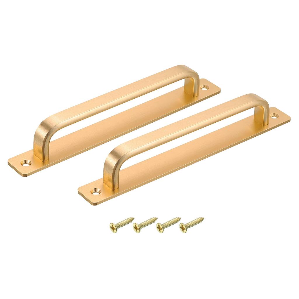 2 Pcs Square Cabinet Handles with Base with Screws