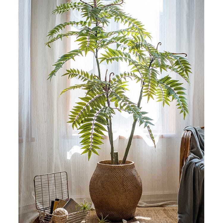 RusticReach Large Basket Cement Pot Backyard Planter
