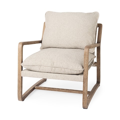 Brayden 28.3L x 34.1W x 35H Wood W/ Fabric Seat Accent Chair