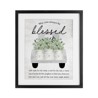 Stupell Always Be Blessed Spring Florals Under Glass Framed Design By ...