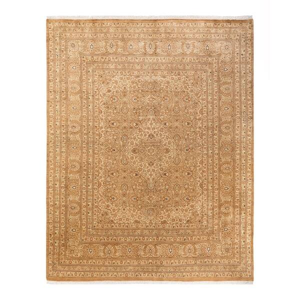 slide 2 of 8, Overton One-of-a-Kind Hand-Knotted Traditional Oriental Mogul Yellow Area Rug - 8' 2" x 10' 3"