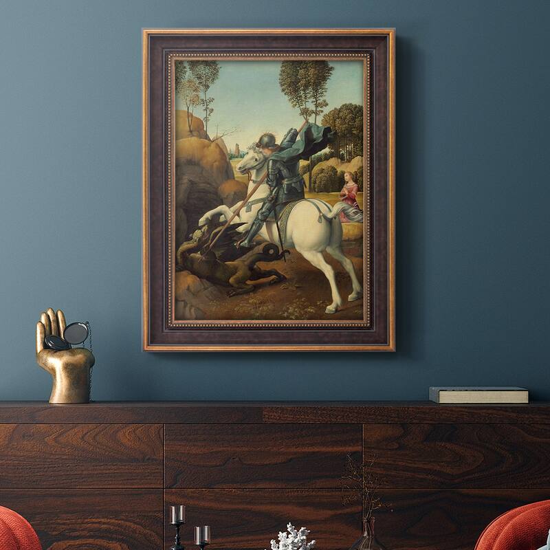 Saint George and the Dragon Premium Framed Canvas- Ready to Hang