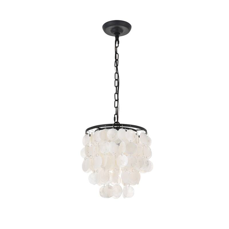 Selene Shell/ Brass 1-light Pendant