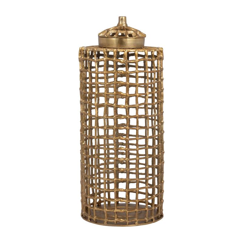 Sagebrook Home Metal Cylinder Lidded Jar