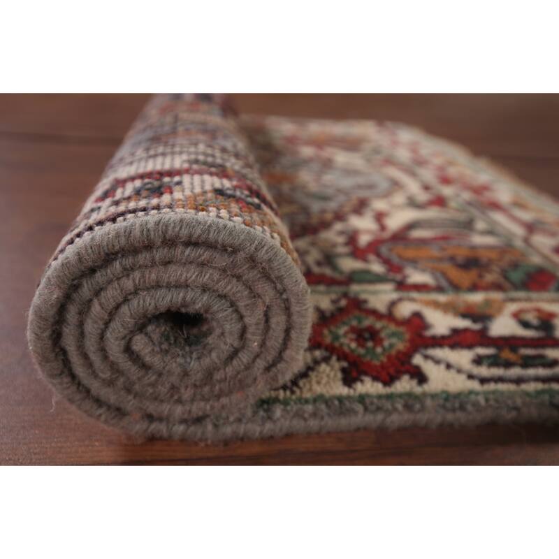 Heriz Serapi Indian Accent Rug Handmade Wool Carpet - 3'2"x 5'0"