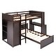 preview thumbnail 33 of 57, Twin Loft Bed with a Stand-alone bed, Shelves, Desk and Wardrobe, White