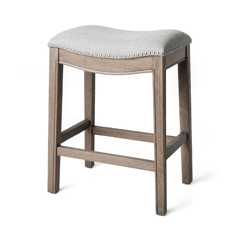 Maven Lane 26" Adrien Saddle Kitchen Counter Height Stool