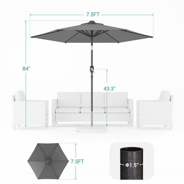 9 ft patio umbrella with stand Stylish 9-Ft Market Patio Umbrella with Crank and Tilt in Navy and White  Stripe