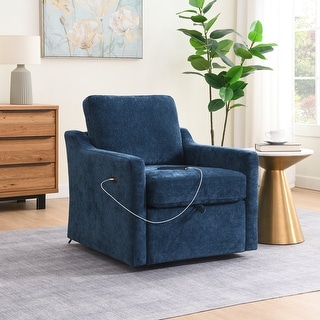 GDFStudio - Swivel Chenille Arm Accent Chair