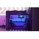 preview thumbnail 24 of 30, Dark Gray Frame Gaming Loft Bed Wood Bed wDesk, LED, Charging Station