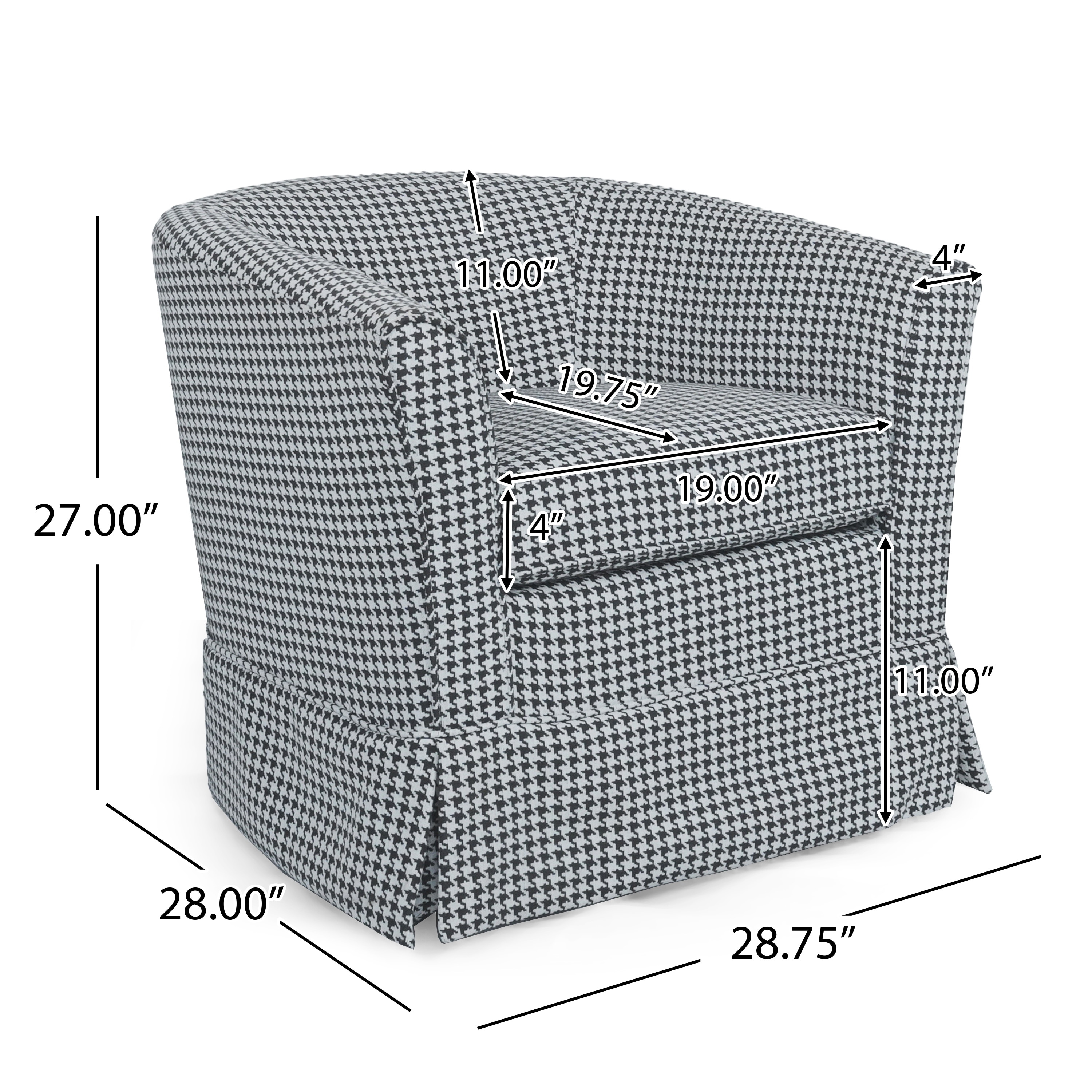 Cecilia Swivel Chair in Natural Fabric by Christopher Knight Home-image