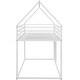 preview thumbnail 25 of 26, Twin House Bunk Bed with Slide, Ladder, and Guardrails, Metal Frame, Black