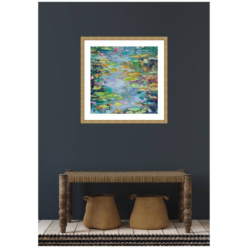 Kate and Laurel Framed Art Waterlilies at Giverny by Rachel Christopoulous