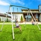 preview thumbnail 1 of 6, 9.5' Heavy Duty Tall Swing Sets for Backyard for Kids and Adults