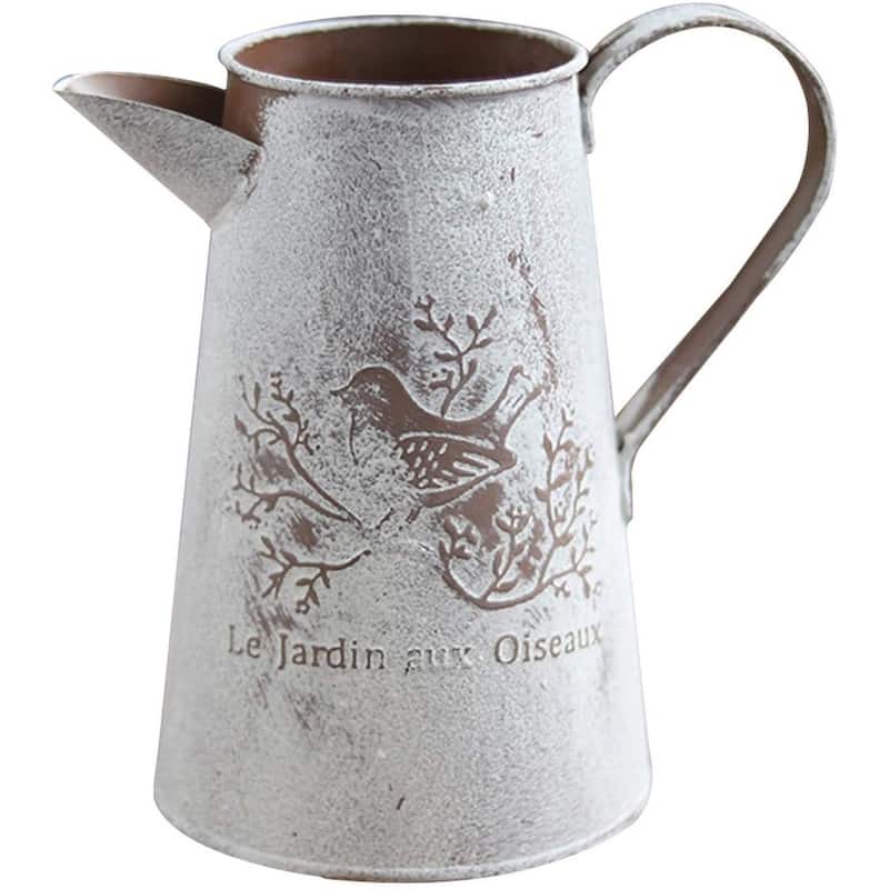 Rustic Metal Flower Vase Farmhouse Artificial Flower Bed Bath