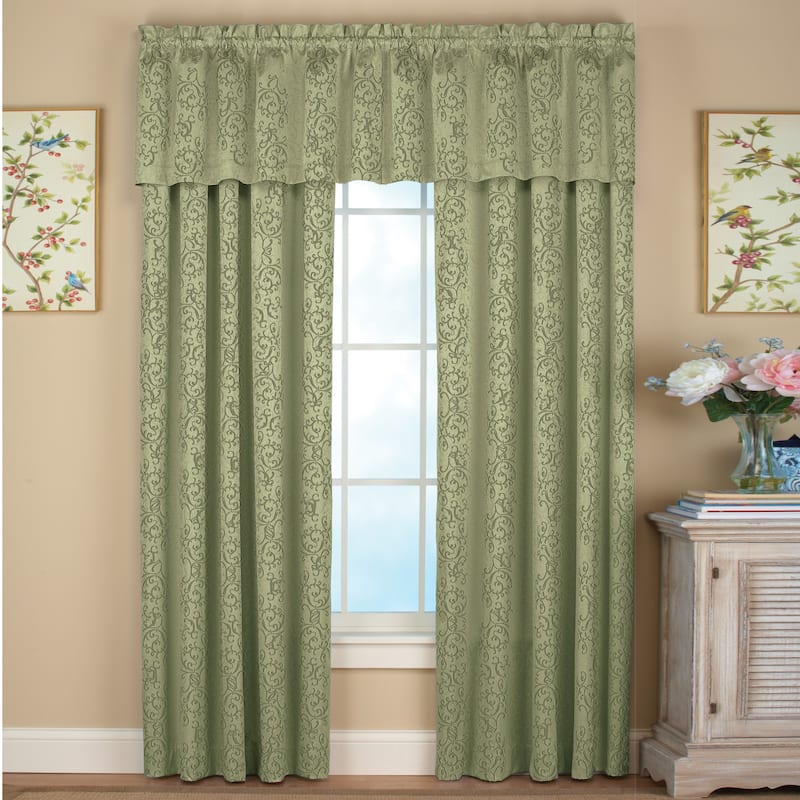 Scroll Insulated Sheen Curtain Panel