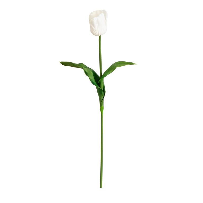 Artificial Tulip Floral Stem Sprays - 25" - Set of 3 - White