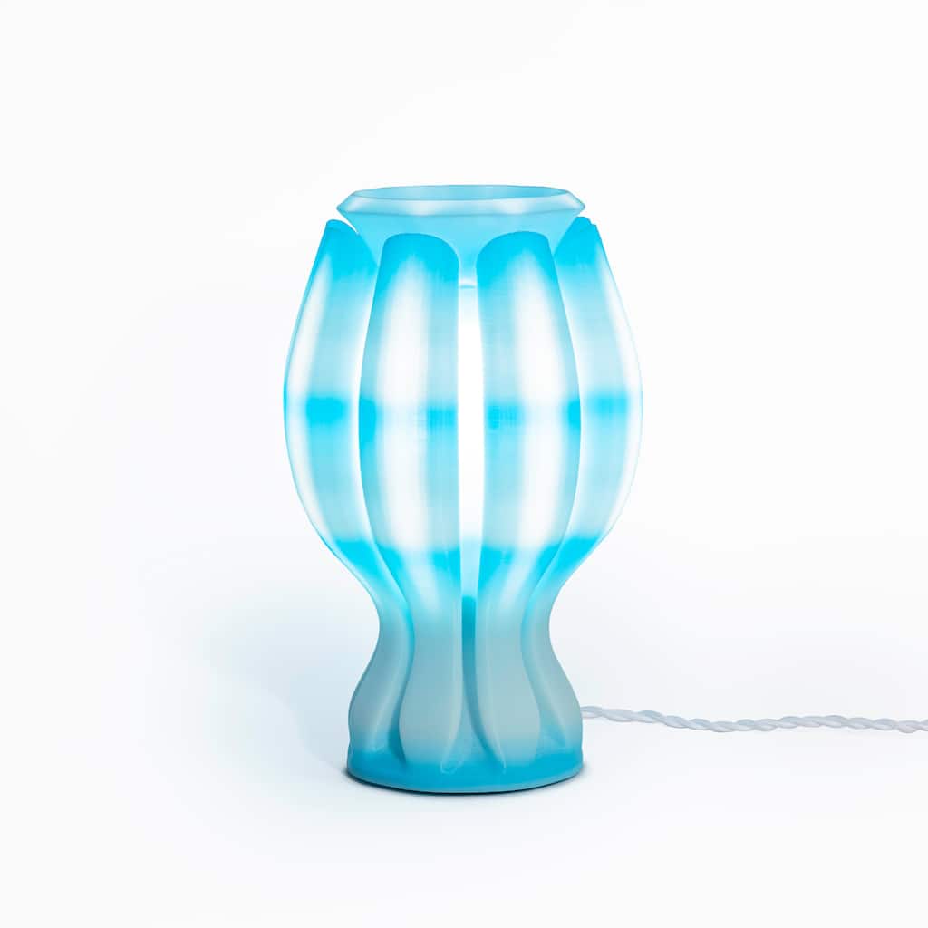 Flower 13" Tropical Coastal Plant-Based PLA 3D Printed Dimmable LED Table Lamp, by JONATHAN Y