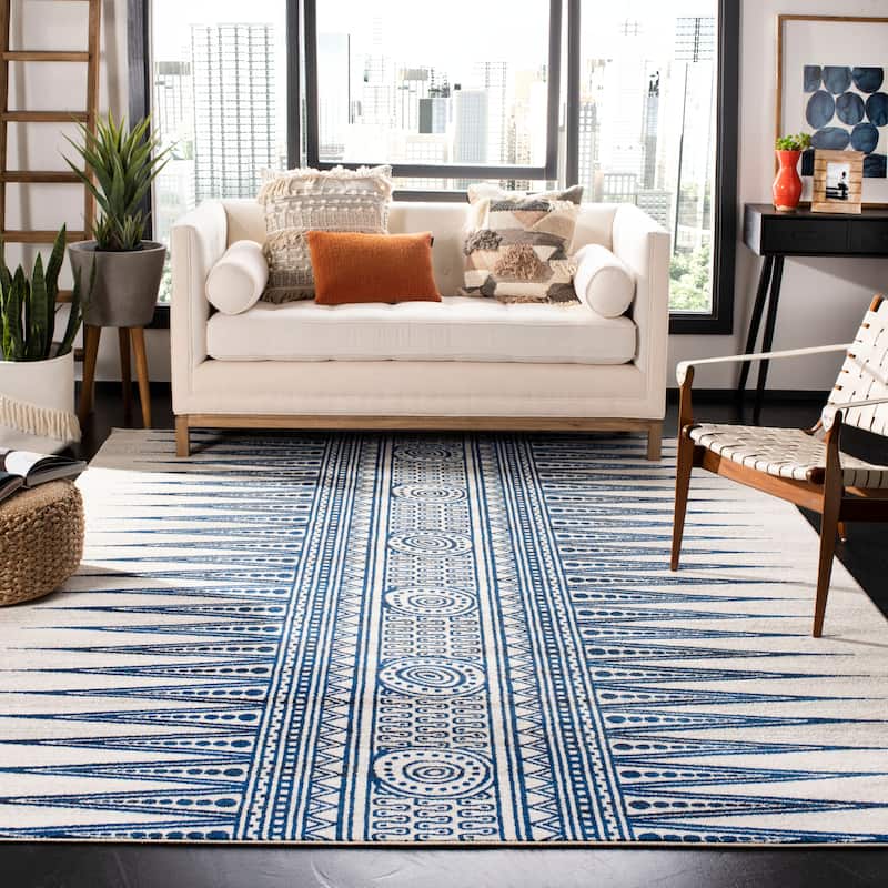 SAFAVIEH Evoke Cecylia Vintage Boho Rug - 8' x 10' - Ivory/Blue