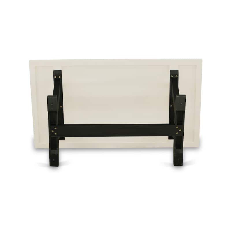 East West Furniture Dining Set- A Rectangular Table and stackable Kitchen Chair, Wire Brushed Black (Pieces & Seat Options)