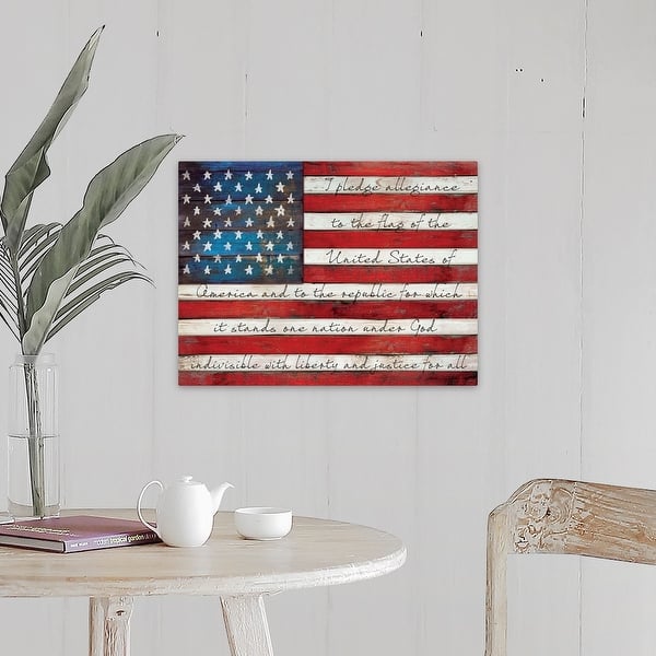 Shop Pledge Of Allegiance Canvas Wall Art On Sale Overstock