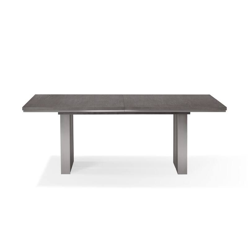 Axel 82 - 100 Inch Extendable Soild Mahogany Wood Dining Table, Gray