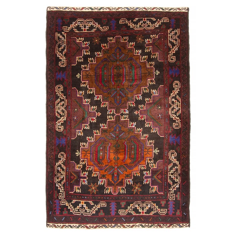 Teimani Brown Rug 2'11" x 4'7" - 2'11 x 4'7 - Brown - 2'11 x 4'7